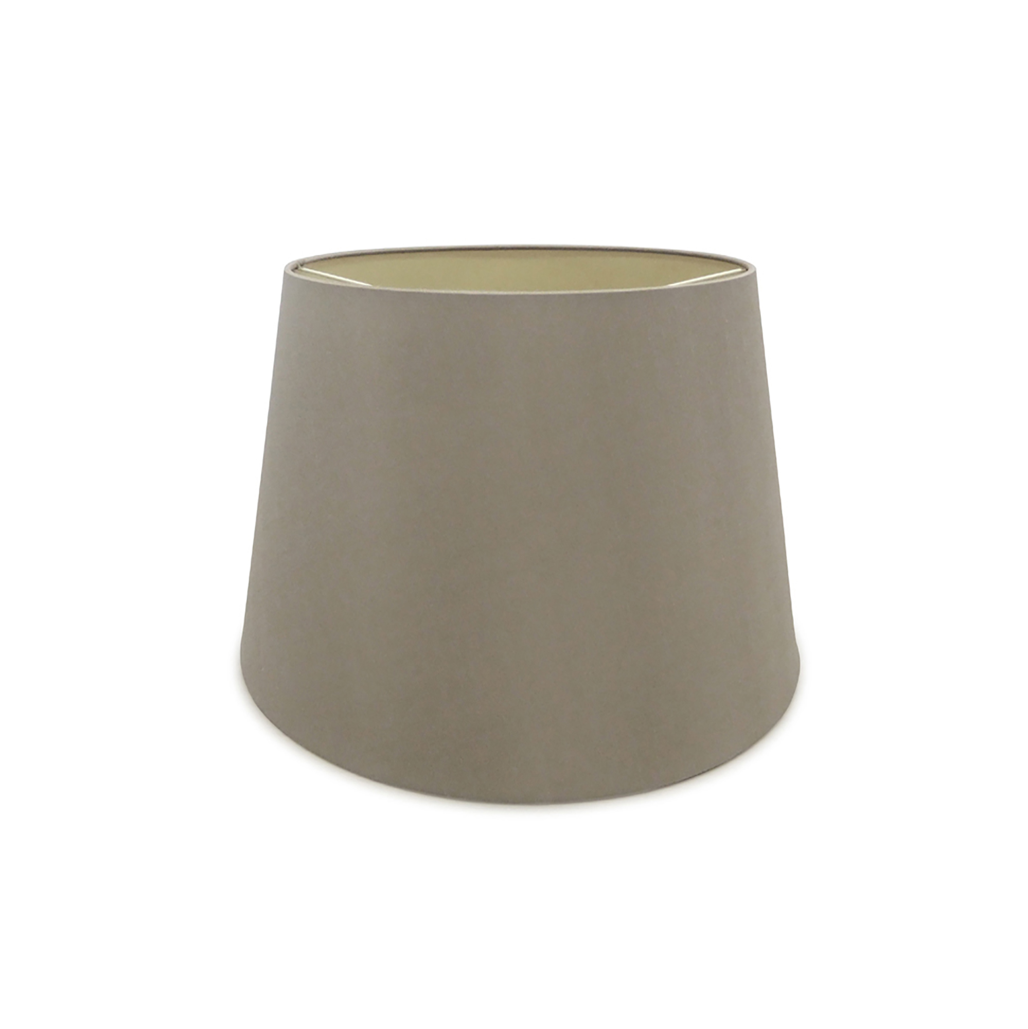D0513  Sutton 20cm Dual Mount Fabric Shade Taupe; Halo Gold